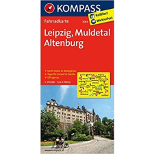 Kompass 3084. Leipzig, Muldetal, Altenburg kerékpáros térkép 1:70 000 Fahrradkarten térkép