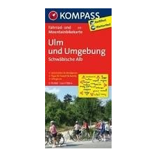 Kompass 3115. Ulm und Umgebung, Schwäbische Alb kerékpáros térkép 1:70 000 Fahrradkarten térkép