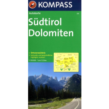 Kompass 331. Südtirol, Dolomiten, Provinzkarte, 1:150 000 térkép autós térkép