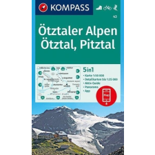 Kompass 43. Ötztaler Alpen turista térkép Kompass 1:50 000 térkép