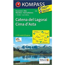 Kompass 626. Catena dei Lagorai, Cima d&#039;Asta, 1:25 000 turista térkép Kompass térkép