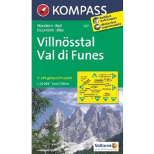 Kompass 627. Villnösstal/Val di Funes turista térkép Kompass 1:25 000 térkép