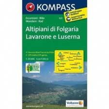 Kompass 631. Altipiani di Folgaria-Lavarone e Luserno turista térkép Kompass 1:25 000 térkép