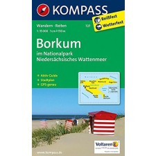 Kompass 727. Borkum im Nationalpark Niedersächsisches Wattenmeer, 1:15 000 turista térkép Kompass térkép