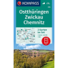 Kompass 804. Ostthüringen, Zwickau, Chemnitz térkép 1:50 000 Kelet-Türingia turista térkép Kompass