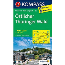Kompass 813. Thüringer Wald, Östlicher turista térkép Kompass térkép
