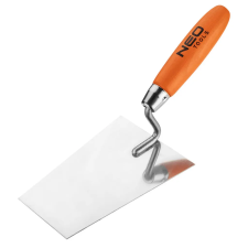  Kőműves kanál szögletes, berni, 160mm, fa markolat kőműves és burkoló szerszám