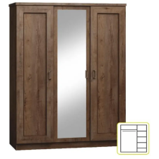 Kondela Akasztós szekrény polcokkal, tölgyfa lefkas, TEDY TYP T15 bútor