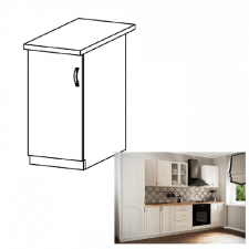 Kondela Alsószekrény D40, balos, fehér/sosna Andersen, SICILIA bútor