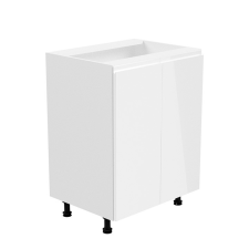 Kondela Alsószekrény, fehér/fehér extra magasfényű, AURORA D602F bútor