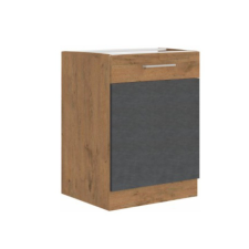 Kondela Alsószekrény, szürke matt/tölgy lancelot, VEGA 60 D 1F BB bútor
