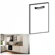 Kondela Előlap mosogatógéphez, 44, 6x71, 3, sosna Andersen, SICILIA bútor