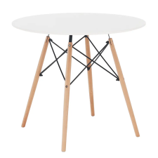 Kondela Étkezőasztal, fehér/bükk, átmérő 80 cm, GAMIN 2 NEW 80 bútor