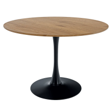 Kondela Étkezőasztal, kerek, tölgy/fekete, átmérő 110 cm, REVENTON NEW bútor