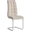 Kondela Étkezőszék, bézs Dulux Velvet szövet/króm, SALOMA NEW