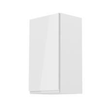 Kondela Felsőszekrény, fehér/fehér extra magasfényű, balos, AURORA G40 bútor