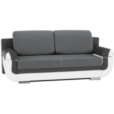 Kondela Kanapé, textilbőr fehér+szürke/szürke szövet, KARDYN bútor