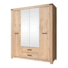 Kondela Szekrény 4D2S tükörrel, wotan tölgy, MORATIZ bútor