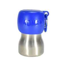 KONG H2O rozsdamentes acél palack kék tetővel 255 ml  kutya  itató  vizes palack kutyatál