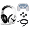 Konix MYTHICS PS5 Kezdő csomag (Fejhallgató + Töltő kábel + Thumb Grip + Kontroller védő) fehér