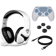 Konix MYTHICS PS5 Kezdő csomag (Fejhallgató + Töltő kábel + Thumb Grip + Kontroller védő) fehér videójáték kiegészítő