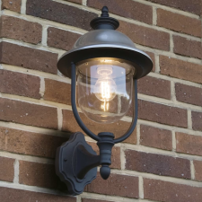 Konstsmide Parma csiszolt rozsdamentes acél fali lámpa kültéri világítás