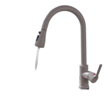  Konyhai csaptelep, kihúzható spray, kortárs dizájn, CF04043YMWM bézs csaptelep