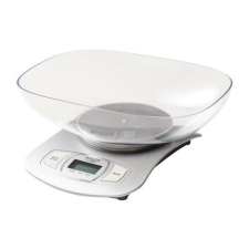 Konyhai mérleg tállal, szürke - 5kg/1g konyhai mérleg