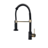  Konyhai mosogató csaptelep, Blackswan, M102 típus 2 üzemmóddal, fekete/arany modell, mérete 44 cm
