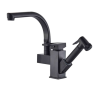 Konyhai mosogató csaptelep, Blackswan, M177 típus, zuhanyzóval, matt fekete modell, 25 cm