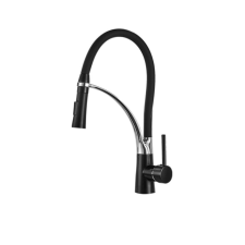 Konyhai mosogató csaptelep, Blackswan, M59 típus, fekete/króm modell, 43 cm csaptelep