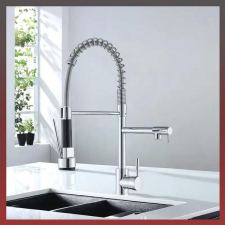  Konyhai mosogató csaptelep zuhanyzóval ezüst LW809534-E csaptelep