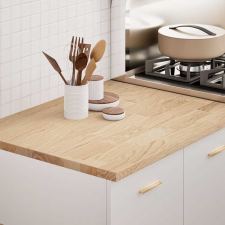  konyhai munkalap 80x63,5x2,7 cm tömör fa tölgyfa téglalap alakú bútor