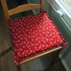  Konyhai pufi ülőpárna 38x38x4 cm piros színben