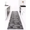  Konyhai szőnyeg Lux Mat 65x200cm Tégla mintás Szürke