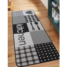 Konyhai szőnyeg Ramsey Sizal 67x180cm Szürke Kitchen Szív minta lakástextília