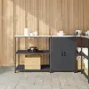  Konyhai Tároló Készlet 2 pcs Antracitszürke 150 x 50 x 92 cm