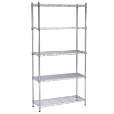  Könyvespolc, 5-polcos, króm, JUVEN bútor