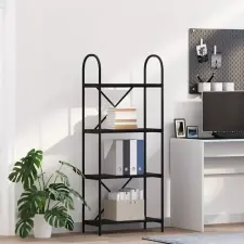  Könyvespolc Fekete tölgy 60 x 30 x 146 cm Faanyag bútor