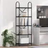  Könyvespolc Fekete tölgy 60 x 30 x 183 cm Faanyag