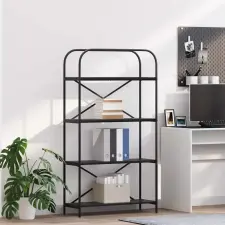  Könyvespolc Fekete tölgy 80 x 30 x 146 cm Faanyag bútor