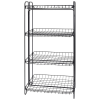 Koopman 4 polcos fém polc, fém, 49X33X90 cm, fekete