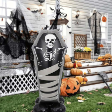 Koporsó alakú álló Halloween dekoráció, 100cm dekoráció
