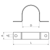 Kopos 3616 A S Védőcső bilincs 20,9 mm