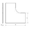 Kopos NVO 90X125 S Fedél sarok idom 90°