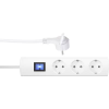 Kopp 233302018 Elosztó kapcsolóval 3 részes Fehér Védőérintkezős 1 db (233302018)