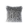  Koral bozontos párnahuzat Acélszürke 40x40 cm