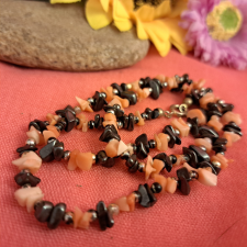  Korall és Hematit nyakék./757/ nyaklánc