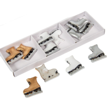 Korcsolya öntapadós poly arany,ezüst,fehér 3,5cm 12db-os csomag dekorációs kellék