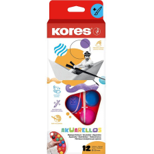 KORES AKUARELLOS 30 mm 12 szín + ecset ecset, festék